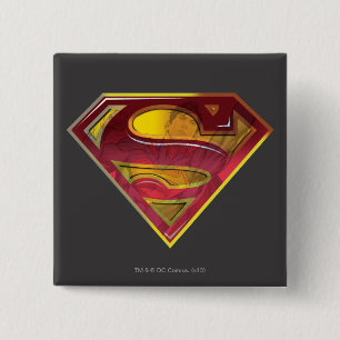 Superman S-Schild  Reflektionslogo Button