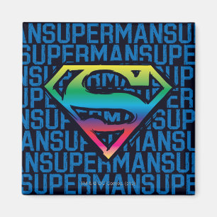 Superman S-Schild  RegenbogenLogo Magnet
