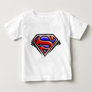 Superman S-Schild  Rotes Airbrush-Logo Baby T-shirt