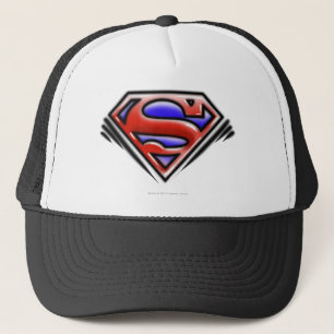 Superman S-Schild  Rotes Airbrush-Logo Truckerkappe