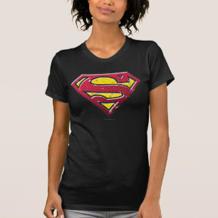 Superman S-Schild Scratches Logo T-Shirt