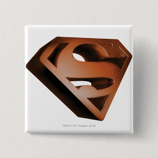 Superman S-Shield | 3D-Grainy-Logo Button (Vorderseite)