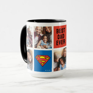 Superman S-Shield Beste Vater-FotoCollage Tasse