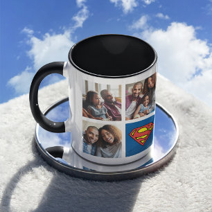 Superman S-Shield   Beste Vater-FotoCollage Tasse