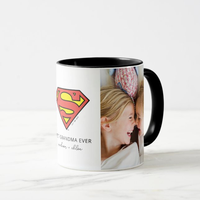 Superman S-Shield | Bestes Oma-Foto Tasse (VorderseiteRechts)