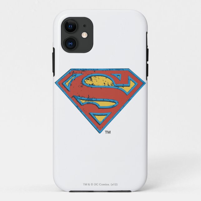 Superman S-Shield | Blue Kontur Grunge Logo Case-Mate iPhone Hülle (Rückseite)