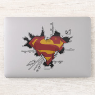Superman S-Shield   Broken Metal Logo Aufkleber