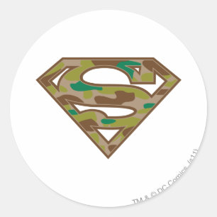 Superman S-Shield   Camouflage-Logo Runder Aufkleber
