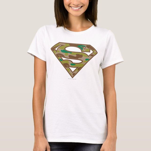 Superman S-Shield | Camouflage-Logo T-Shirt (Vorderseite)