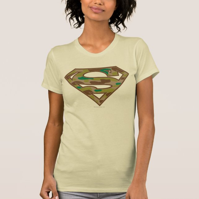 Superman S-Shield | Camouflage-Logo T-Shirt (Vorderseite)