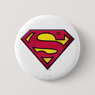 Superman S-Shield   Dirt Logo Button
