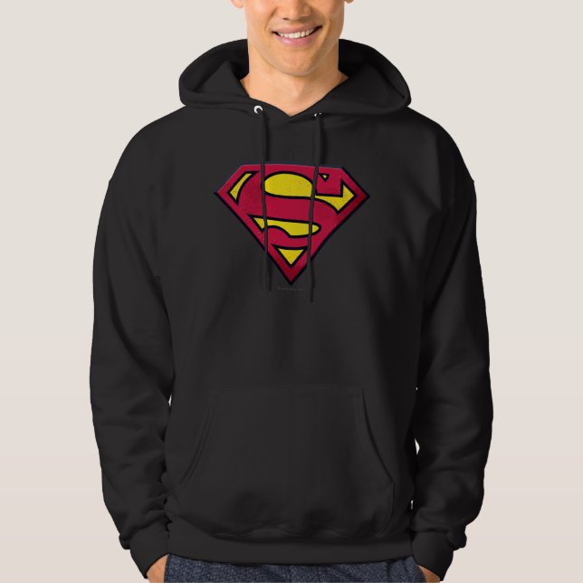 Superman S-Shield | Dirt-Logo Hoodie (Vorderseite)