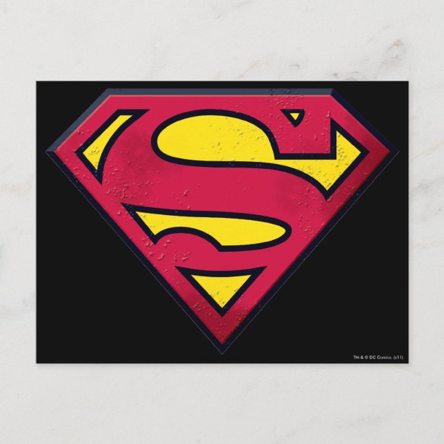 Superman S-Shield | Dirt-Logo Postkarte (Vorderseite)