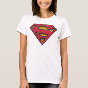 Superman S-Shield   Distresses Logo T-Shirt