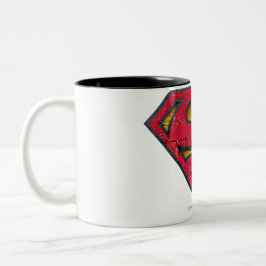 Superman S-Shield | Distresses Logo Zweifarbige Tasse