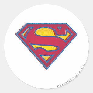 Superman S-Shield   Dot-Logo Runder Aufkleber
