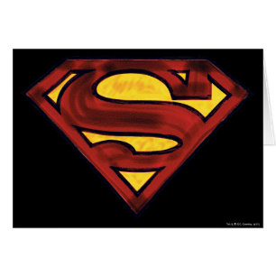 Superman S-Shield   Dunkles Rotes Logo