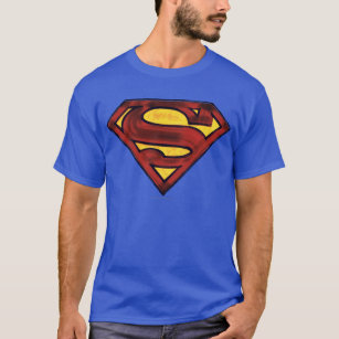 Superman S-Shield   Dunkles Rotes Logo T-Shirt