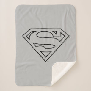 Superman S-Shield   Einfache Schwarze Kontur Sherpadecke