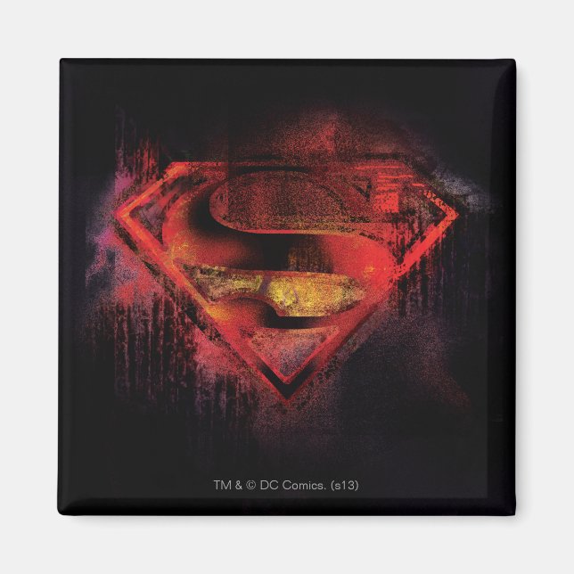 Superman S-Shield | Farbige Logos Magnet (Vorne)