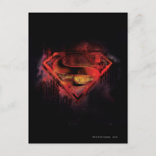 Superman S-Shield   Farbige Logos Postkarte