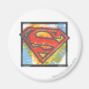 Superman S-Shield   Farbiges Logo Magnet