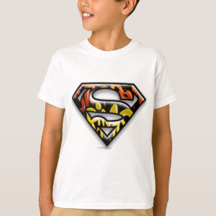 Superman S-Shield   Graffiti-Logo für die schwarze T-Shirt