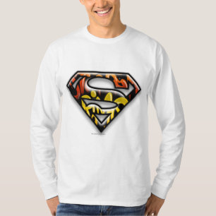 Superman S-Shield   Graffiti-Logo für die schwarze T-Shirt