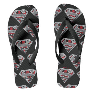 Superman S-Shield   Graue und rote Stadt-Logo Flip Flops