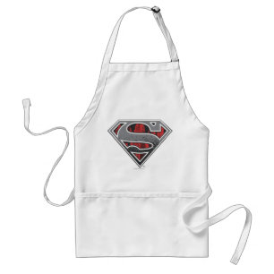 Superman S-Shield Graue und rote Stadt-Logo Schürze