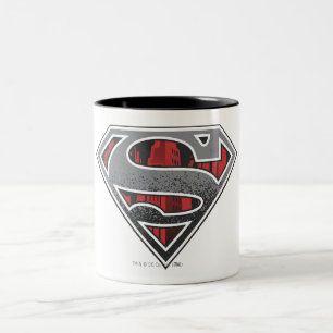 Superman S-Shield Graue und rote Stadt-Logo Zweifarbige Tasse