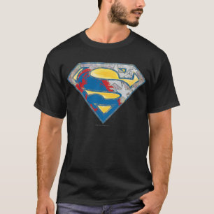 Superman S-Shield   Graues, gelbes, schwarzes Mix- T-Shirt
