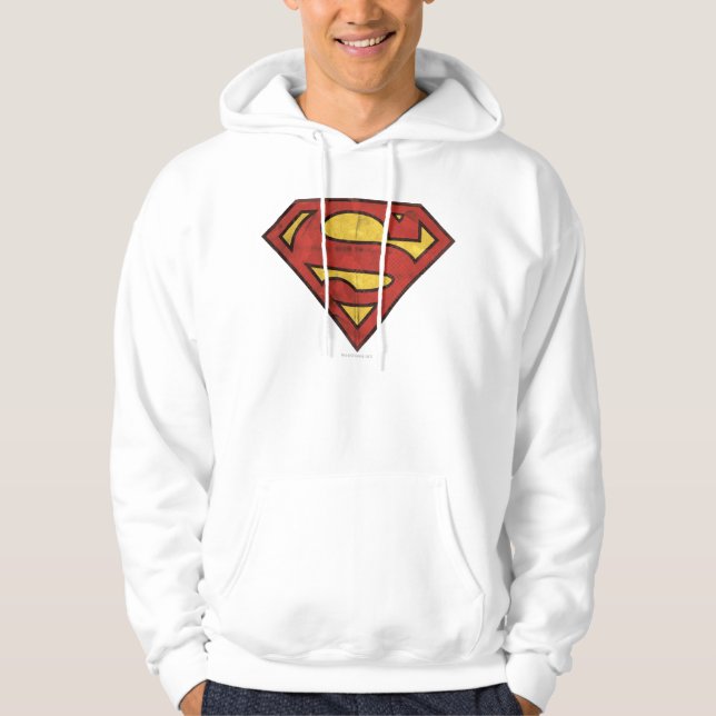 Superman S-Shield | Grunge-Logo Hoodie (Vorderseite)