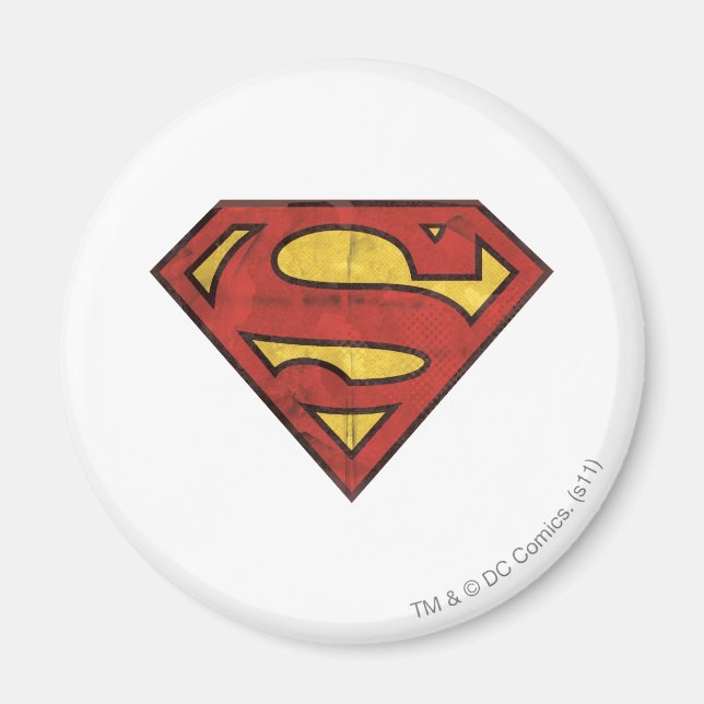 Superman S-Shield | Grunge-Logo Magnet (Vorne)