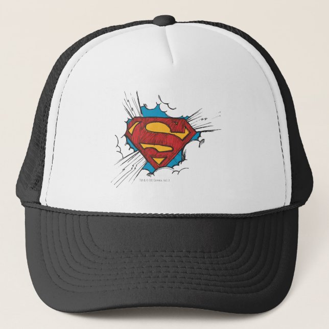 Superman S-Shield | In Clouds Logo Truckerkappe (Vorderseite)