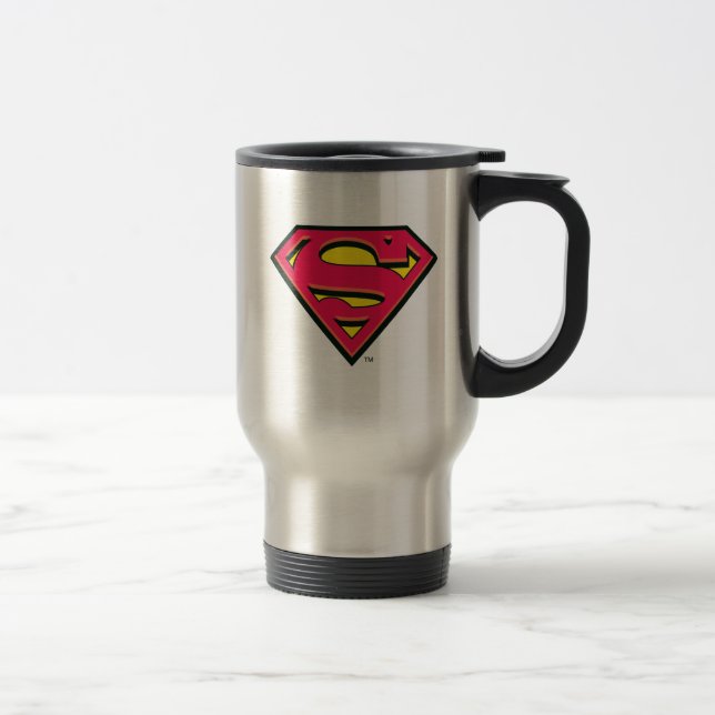 Superman S-Shield | Klassisches Logo Reisebecher (Rechts)