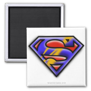 Superman S-Shield   Lila Airbrush-Logo Magnet