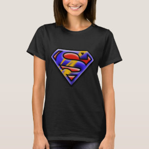 Superman S-Shield   Lila Airbrush-Logo T-Shirt
