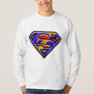 Superman S-Shield   Lila Airbrush-Logo T-Shirt