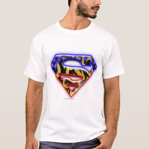 Superman S-Shield   Lila-Red Graffiti-Logo T-Shirt