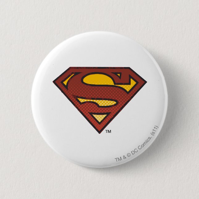 Superman S-Shield | Logo für ausgeblendete Punkte Button (Vorderseite)