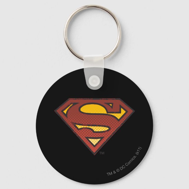 Superman S-Shield | Logo für ausgeblendete Punkte Schlüsselanhänger (Vorderseite)
