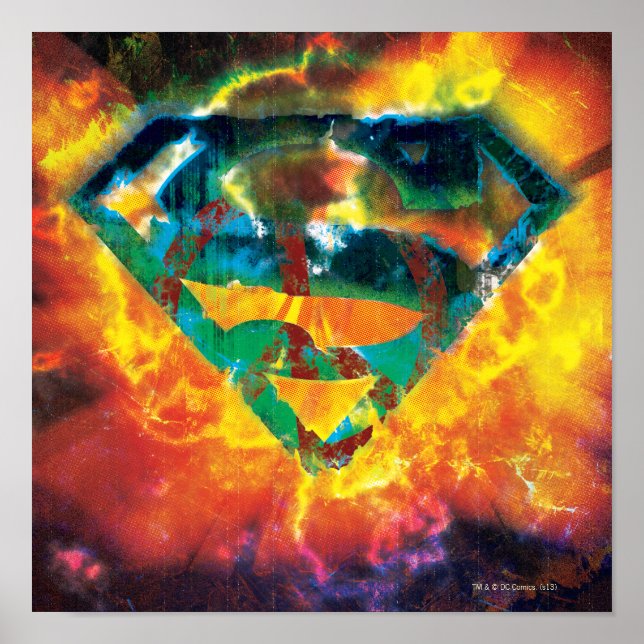 Superman S-Shield | Logo mit Friedensstempel Poster (Vorne)