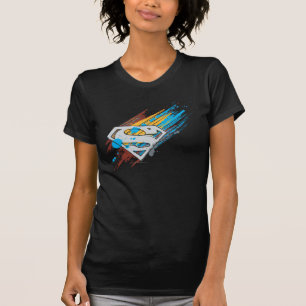 Superman S-Shield   Paint Streaks Logo T-Shirt