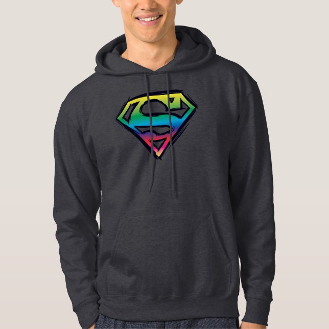 Superman S-Shield | Rainbow-Logo Hoodie (Vorderseite)