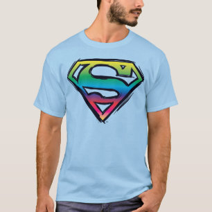 Superman S-Shield Rainbow-Logo T-Shirt