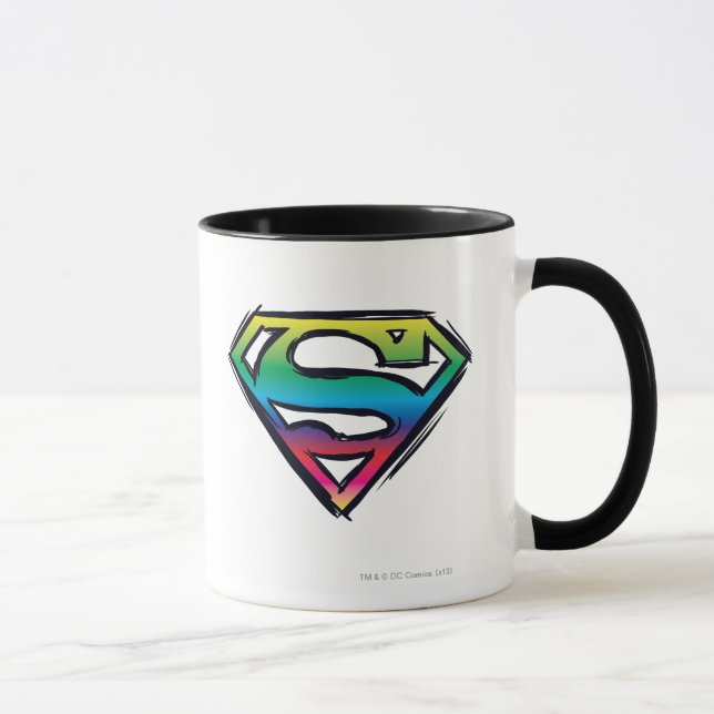 Superman S-Shield | Rainbow-Logo Tasse (Rechts)