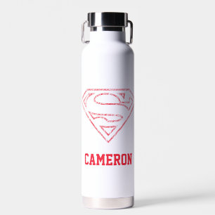 Superman S-Shield   Red Ou Krypto   Name hinzufüge Trinkflasche