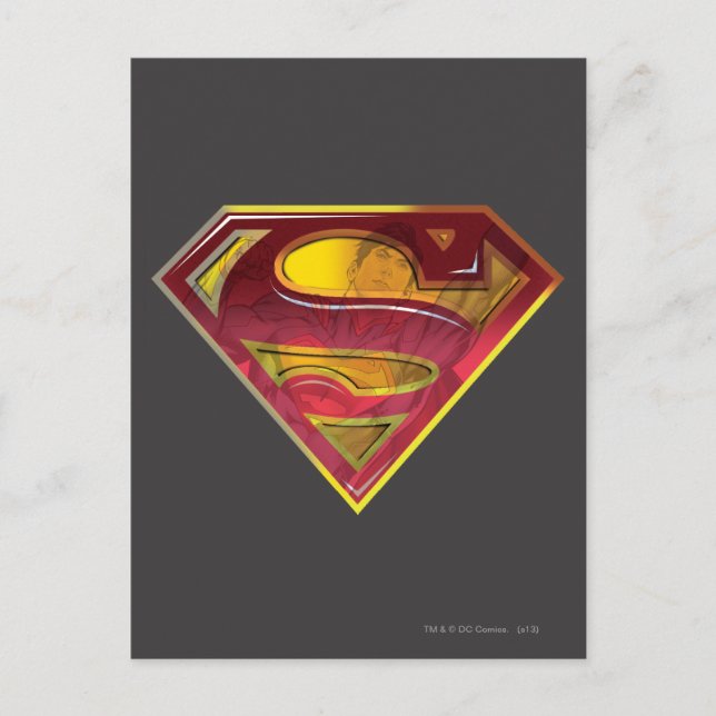 Superman S-Shield | Reflektions-Logo Postkarte (Vorderseite)