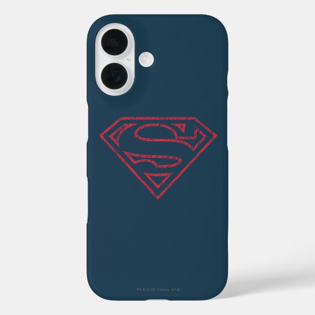 Superman S-Shield | Rote Kontur Case-Mate iPhone Hülle (Rückseite)